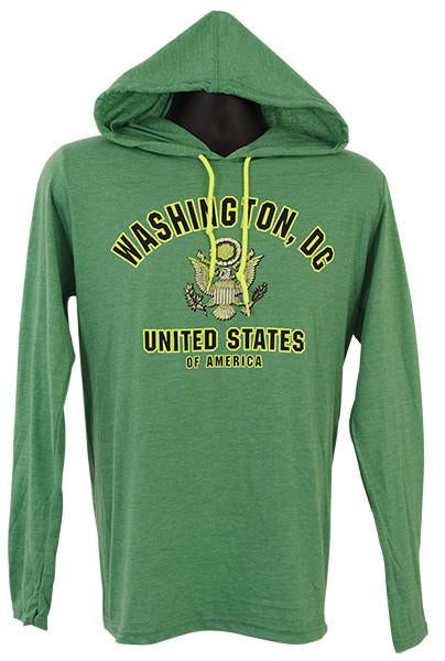 TSDC25G Long Sleeve Hooded T - Washington DC HEATHER GREEN