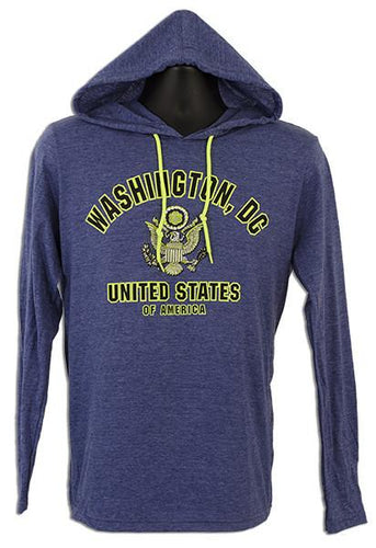 TSDC25K Long Sleeve Hooded T - Washington DC HEATHER BLUE