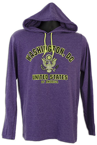 Long Sleeve Hooded T - Washington DC HEATHER PURPLE