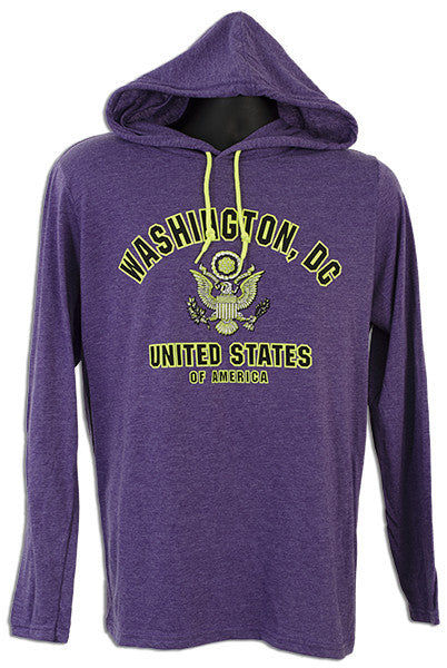 Long Sleeve Hooded T - Washington DC HEATHER PURPLE