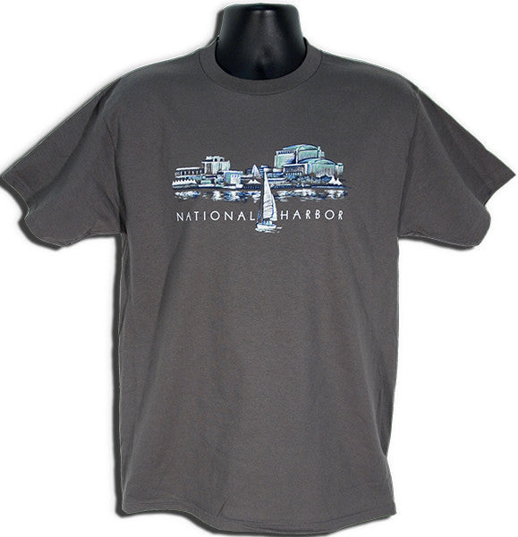T-Shirt National Harbor Skyline CHARCOAL