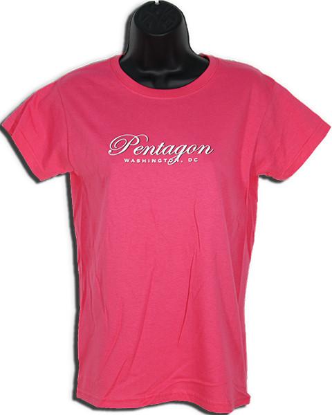 TSDC39P Ladies T - Pentagon Script HOT PINK 978