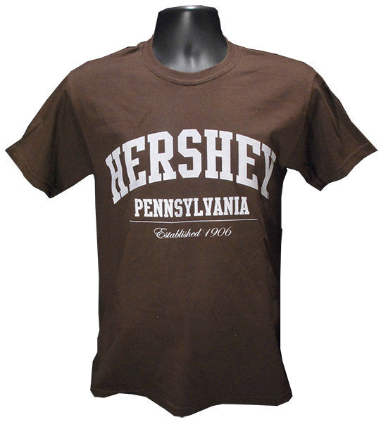 T-Shirt Hershey Arch Brown with Silver Ink