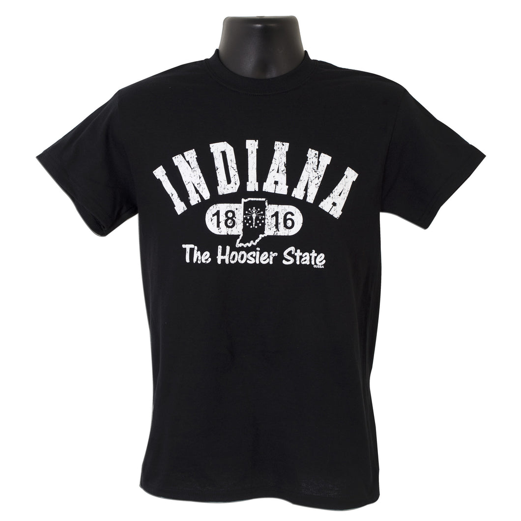 TSIN01B T-Shirt Indiana Distressed BLACK