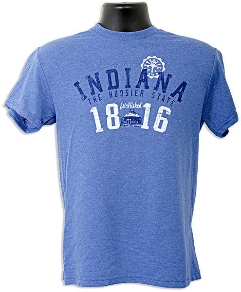 TSIN03R T-Shirt Indiana Established Arch ROYAL HEATHER