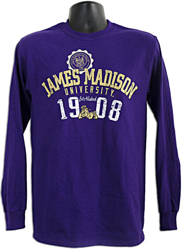 Long Sleeve T - JMU Est Arch - Purple