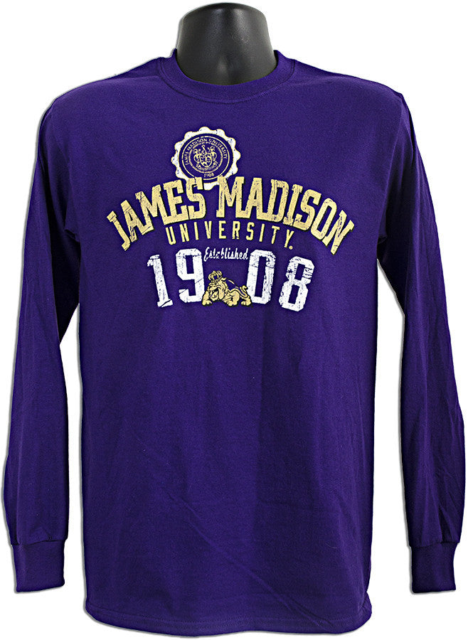 Long Sleeve T - JMU Est Arch - Purple