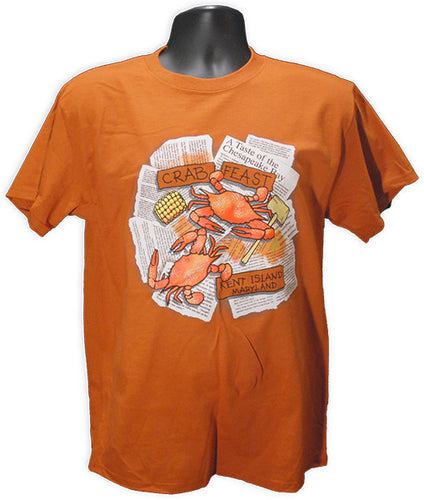 T-Shirt Crab Feast Kent Island AUSTIN ORANGE