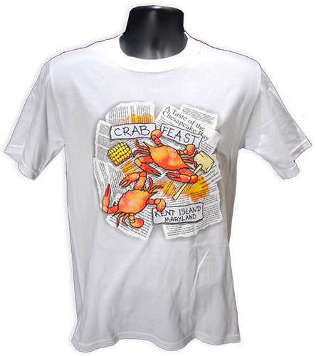 T-Shirt Crab Feast Kent Island White