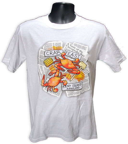 T-Shirt Crab Feast Kent Island White