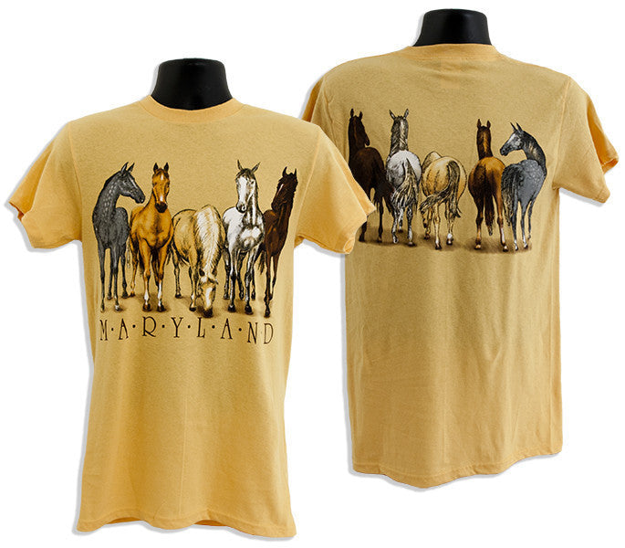 T-Shirt Maryland Horses 2-Sided HONEY