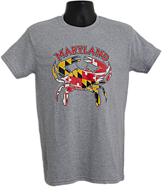 T-Shirt Maryland Flag Crab SPORT GREY