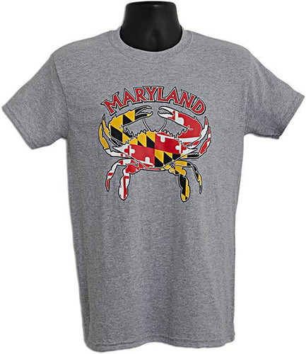 TSMD06A3 T-Shirt Maryland Flag Crab SPORT GREY