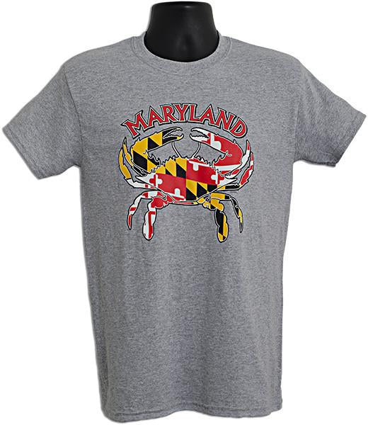 TSMD06A3 T-Shirt Maryland Flag Crab SPORT GREY