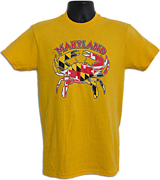 T-Shirt Maryland Flag Crab GOLD