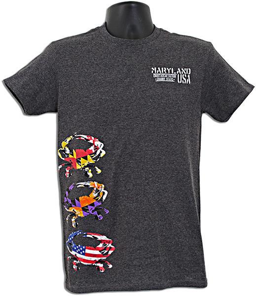 TSMD07C3 T-Shirt Maryland Crab Stack CHARCOAL HEATHER