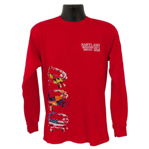 TSMD07E LONG- SL Maryland Crab Stack RED
