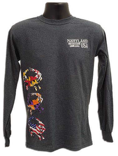 LONG- SL Maryland Crab Stack CHARCOAL HEATHER