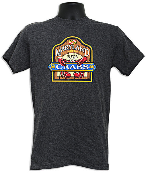 T-Shirt Maryland is for Crabs CHARCOAL HEATHER