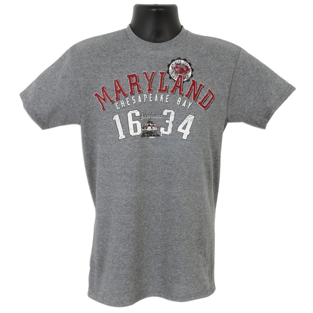 TSMD17G T-Shirt Maryland Arch 1634 GRAPHITE HEATHER