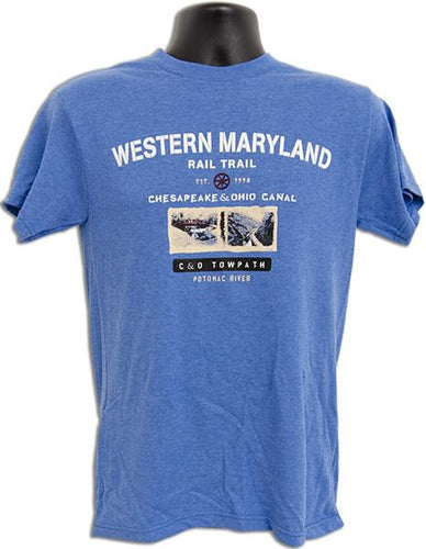 TSMD38R T-Shirt Western Maryland Rail Trail ROYAL HEATHER