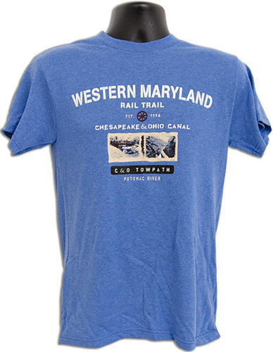 T-Shirt Western Maryland Rail Trail ROYAL HEATHER