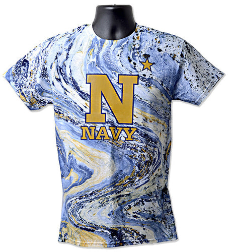T-Shirt Marble Tie Dye - NAVY N with Star
