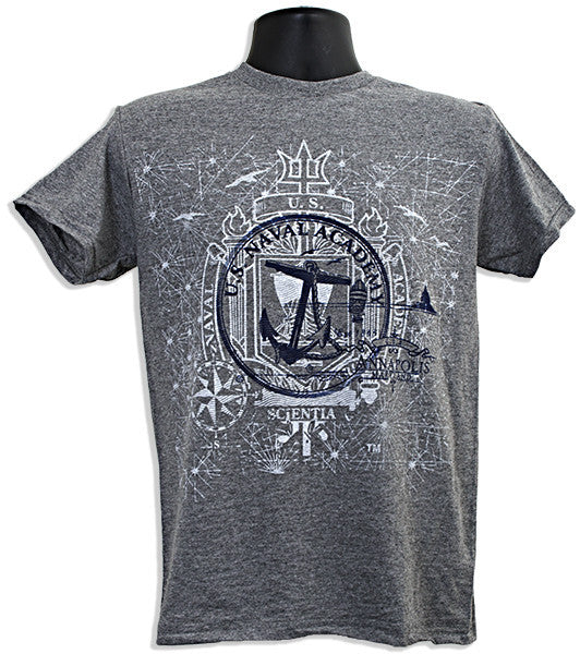 T-Shirt USNA Circle GRAPHITE HEATHER