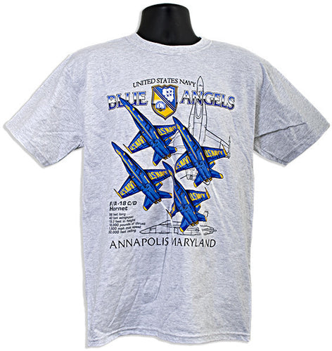 T-Shirt Blue Angels Formation Annapolis ASH