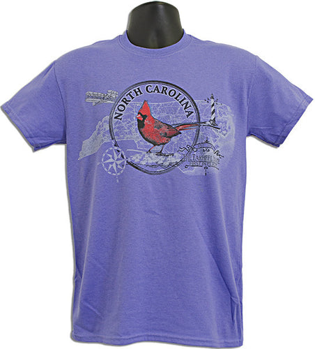 T-Shirt North Carolina Circle Map VIOLET
