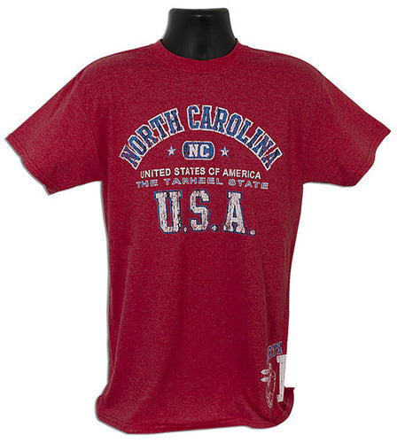 T-Shirt North Carolina 2-Hit RED HEATHER