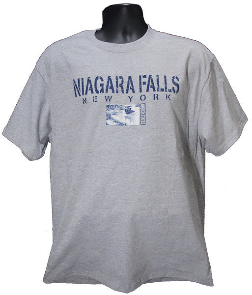 T-Shirt Niagara Falls Stencil SPORT GREY