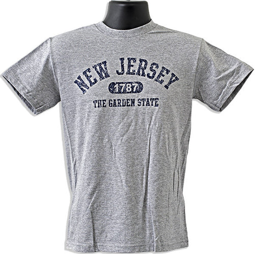 T-Shirt New Jersey Distressed 1787 ANTHRACITE GREY