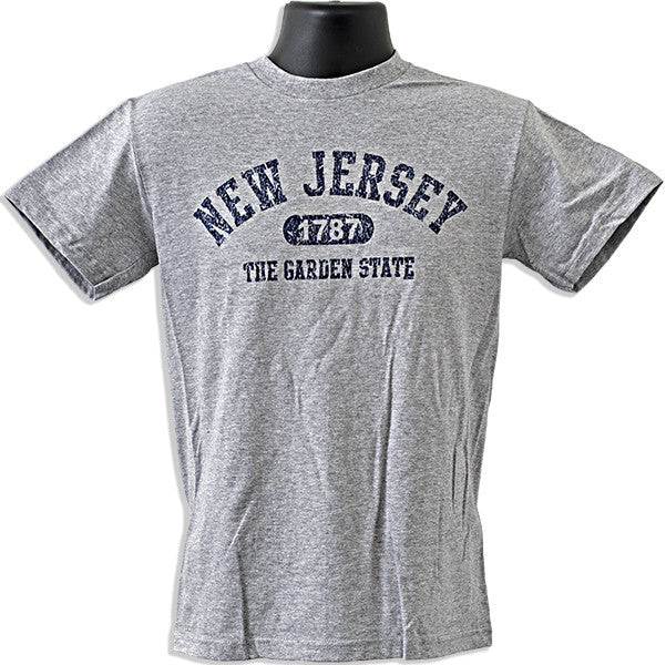 T-Shirt New Jersey Distressed 1787 ANTHRACITE GREY