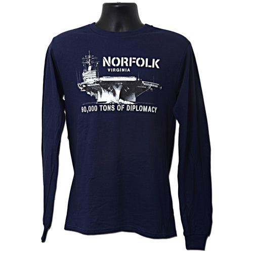 Long Sleeve T Norfolk 90,000 Tons NAVY
