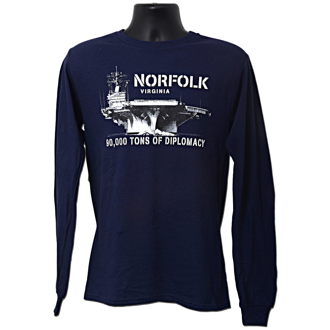 Long Sleeve T Norfolk 90,000 Tons NAVY