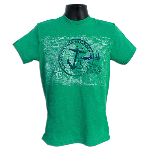 T-Shirt Naval Station Norfolk Anchor KELLY HEATHER