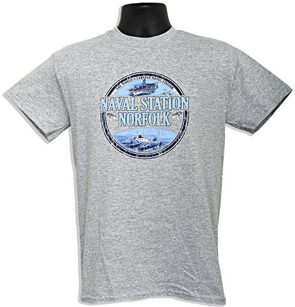 T-Shirt Naval Station Norfolk Circle GRAPHITE HEATHER