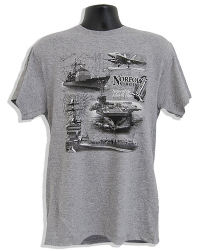 T-Shirt Norfolk Scroll Scene SPORT GREY