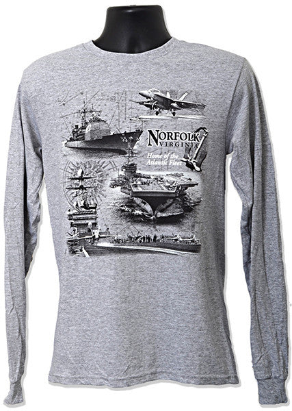 Long Sleeve T-Shirt Norfolk Scroll Scene ANTHRACITE GREY
