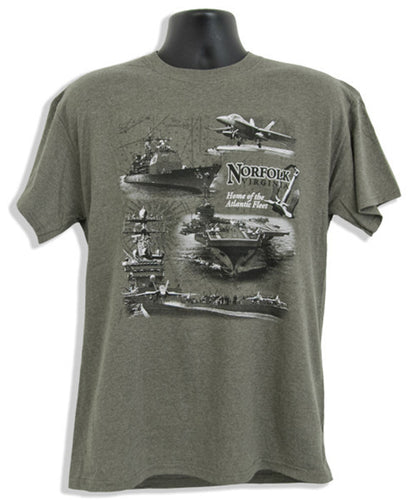 T-Shirt Norfolk Scroll Scene HEATHER MILITARY