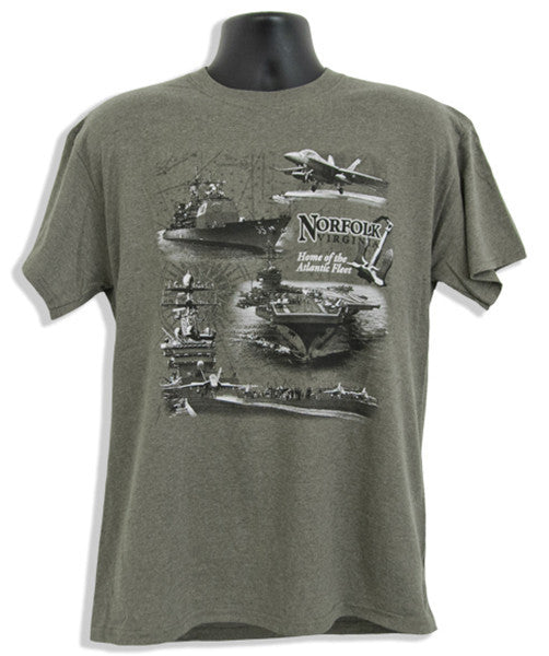 T-Shirt Norfolk Scroll Scene HEATHER MILITARY