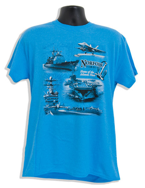 T-Shirt Norfolk Scroll Scene HEATHER SAPPHIRE