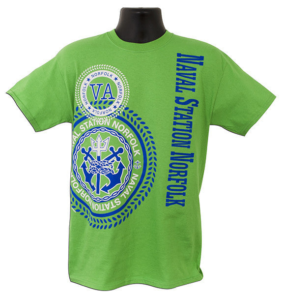 T-Shirt NSN Norfolk Stamp ELECTRIC GREEN XX