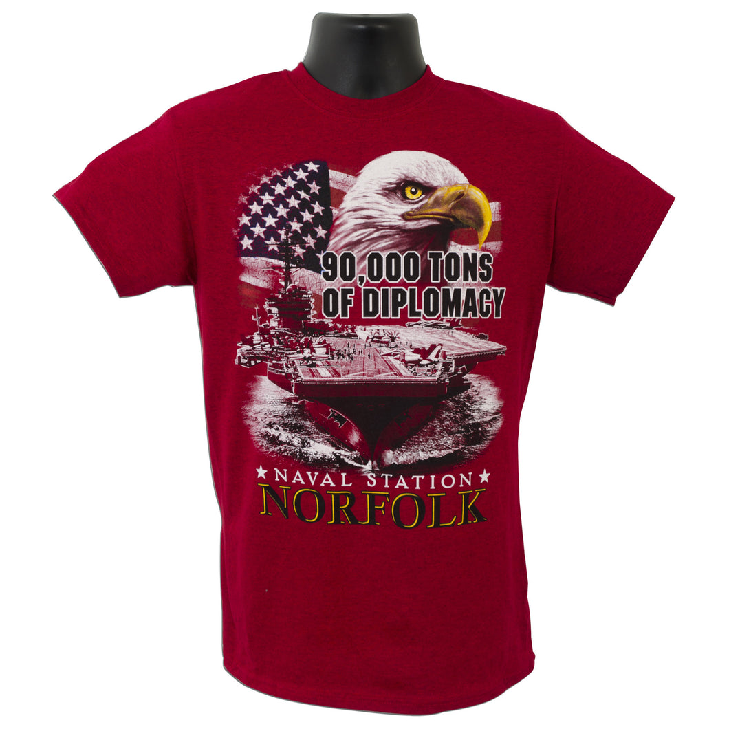 T-Shirt NSN Norfolk Patriotic ANTIQUE CHERRY