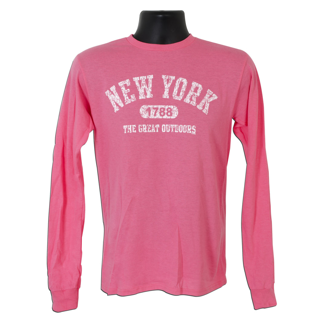 TSNY05S LONG-SLEEVE T - New York 1788 SAFETY PINK