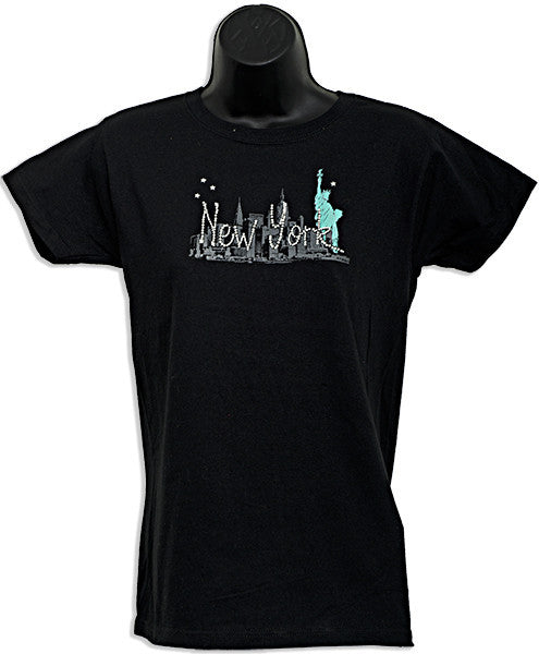 Ladies T New York Rhinestone Silhouette