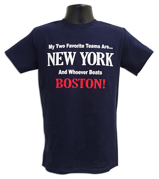 T-Shirt New York My 2 Favorite Teams NAVY