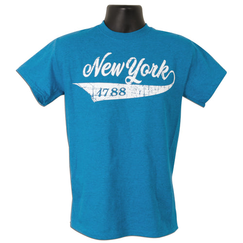 TSNY18A T-Shirt New York Script ANTIQUE SAPPHIRE