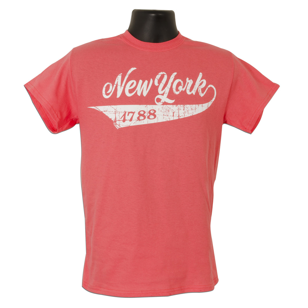 TSNY18C T-Shirt New York Script CORAL SILK